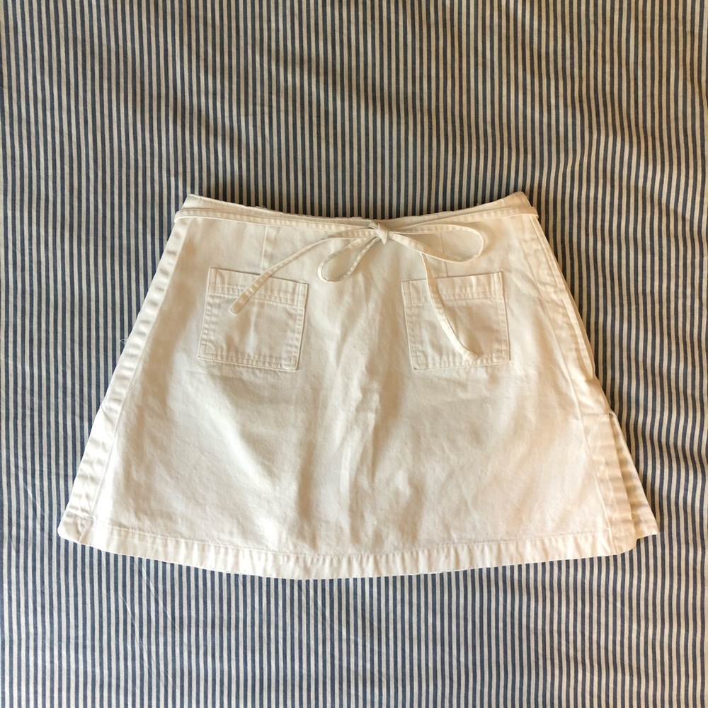 White Twill Skort